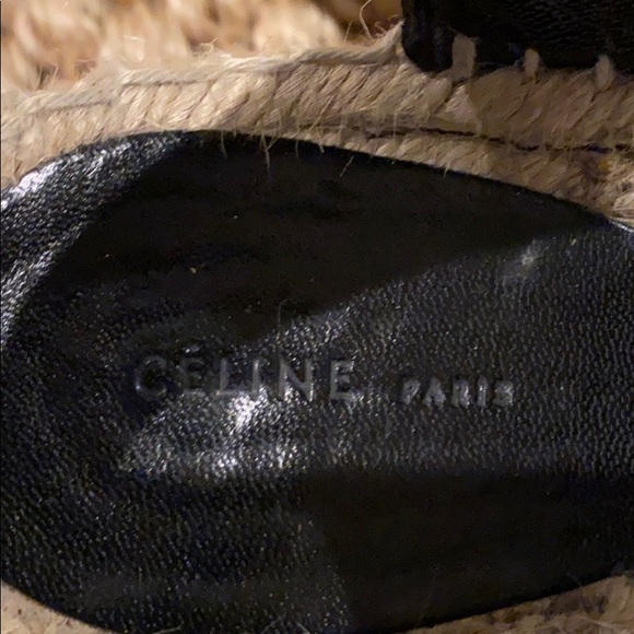 Authentic Celine black velvet platform espadrille - Picture 2 of 14